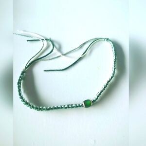 Green Mood Stone Woven Bracelet | Handmade
